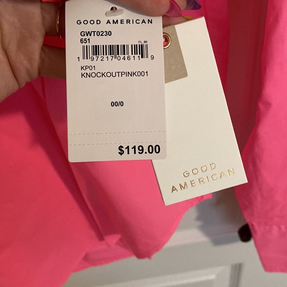 Good American Coated Poplin Shirt - Picture 7 of 7